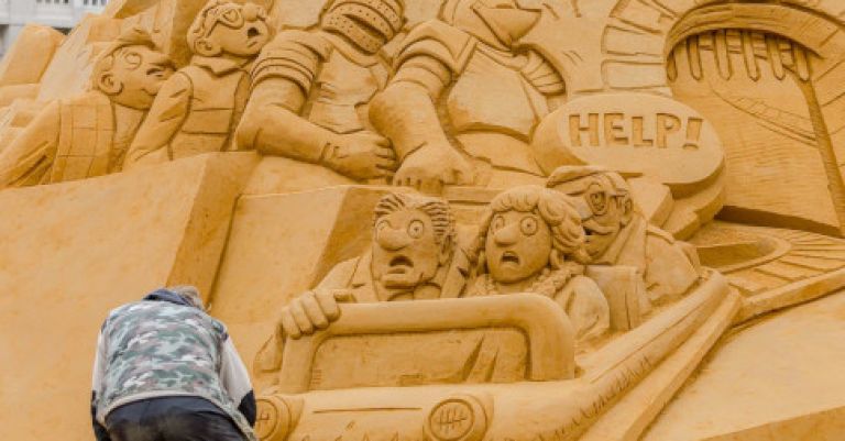 Sculptures de sable à Ostende (Belgique)