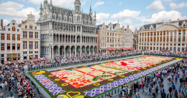 Bruxelles tapis de fleurs géant